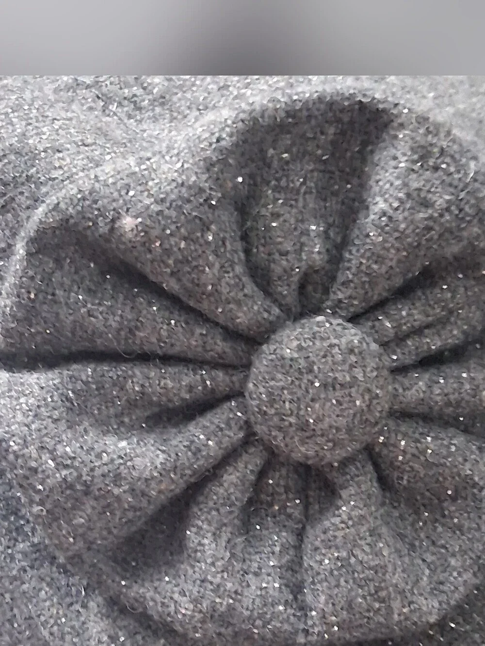 Grey Newsboy Cap Wirh A Subtle Metallic Sparkle